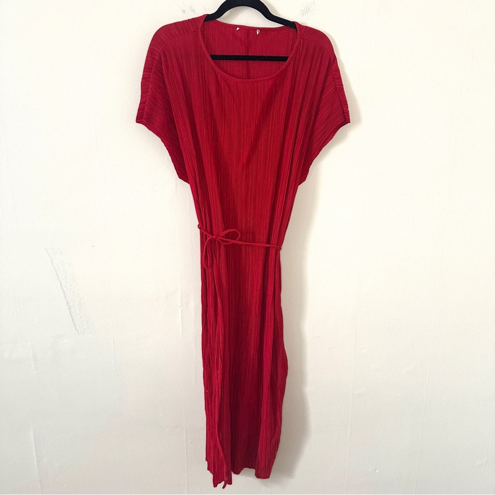 Vintage Red Dress with wrap tie